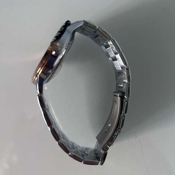 New Genuine Diamond Two-Tone Bracelet Watch Kenneth Cole Silver and Rose Gold - Picture 2 of 6